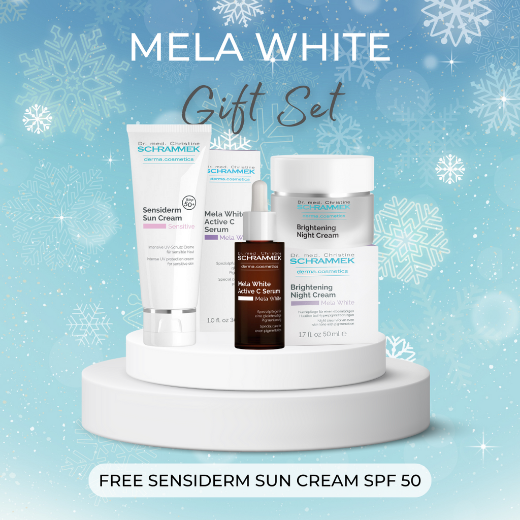 Mela White Christmas Gift Set FREE SPF 50